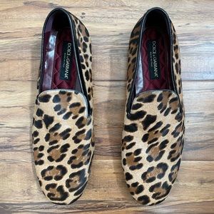 Dolce & Gabbana Men’s Leopard Print Pony Hair Loafer